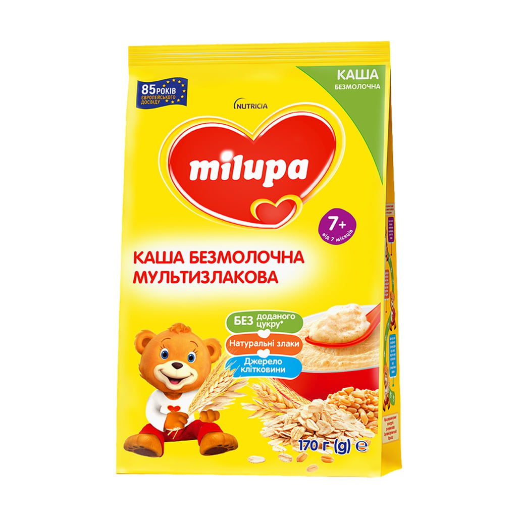 Дитяча безмолочна каша Milupa Мультизлакова, від 7 місяців, 170 г